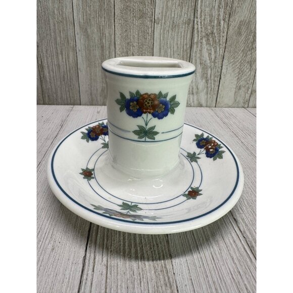Vtg Op Co Syracuse Canterbury Matchbox Holder Ashtray Flower Decor 4" Tall - Picture 3 of 8